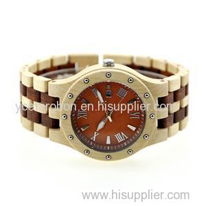 Maple And Red Andalwood Men's Wood Watch Wholesale