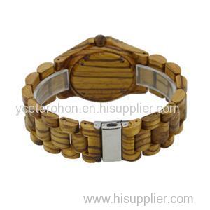 Custom Logo Zebrawood Watch For Women