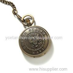 Vintage Alloy Case Japan Quartz Movement Pocket Watch