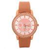 Alloy Case Silicone Band Fake Chronograph Dial Women's Watch