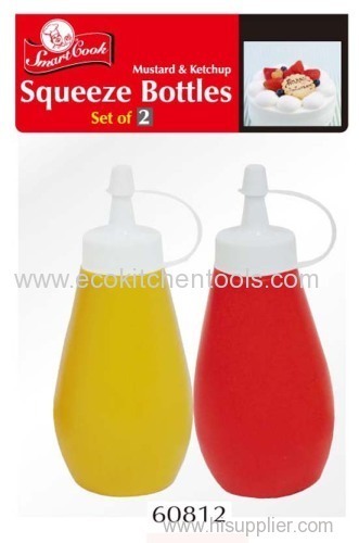2 Pack Squeeze Bottles (red and yellow)