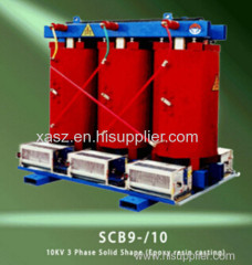 SCB10 series 6-15KV dry type 3 phase epoxy resin electrical power transformer