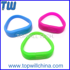 Silicone Wristband Bracelet Flash Drive Usb Free Logo Printing