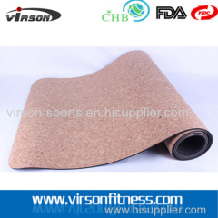 Eco friendly Double Layer Cork TPE Yoga Mat