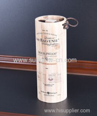 Round Wine Wooden Box With Rope