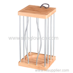 Wine Wooden Box With Stainless steel pipe for Windows
