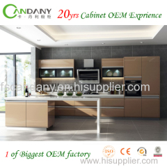 Foshan Candany kitchen cabinet lacquer kitchen cabinet with lacquer cabinet door