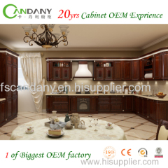 20yrs cabinet OEM exprience Foshan Candany Solid wood kitchen cabinet