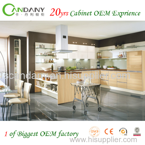 Candany Melamine kitchen cabinet Acrylic kitchen cabinet 20yrs cabinet OEM exprience