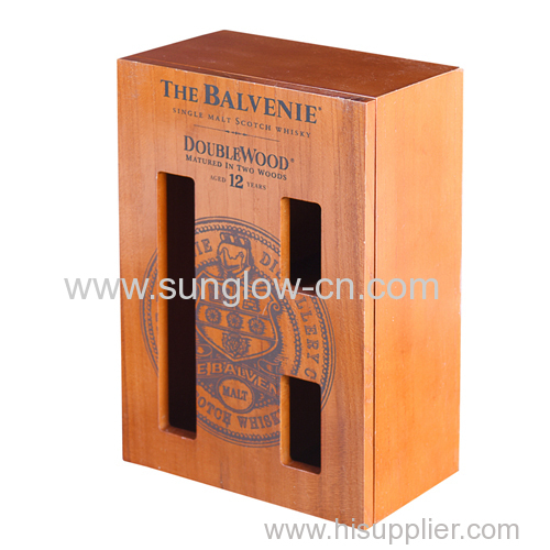 Wine Wooden Box With Windows