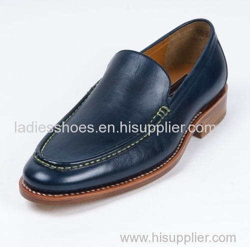 Men Leather Business Flat Clip on Shoes