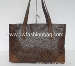 Fashion grain bag PU fabric ladies handbag