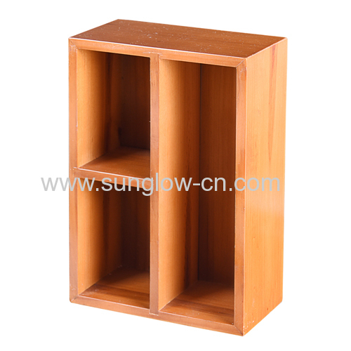 Wine Wooden Box with 2 Boxes for holding glass cups