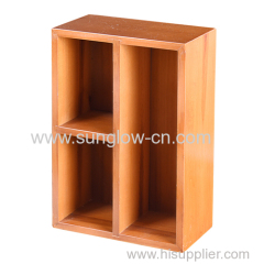 Wine Wooden Box with 2 Boxes for holding glass cups