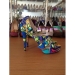 New style buckle African printed fabric high heel sandals