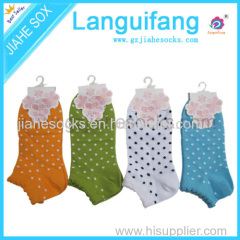 Wholesale Knitting Casual Socks Polka-dots Cotton Women Socks
