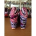 New style African Printed Fabric peep toe wedge heel shoes