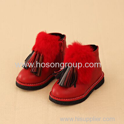 Children Ankle Boots With Tassels