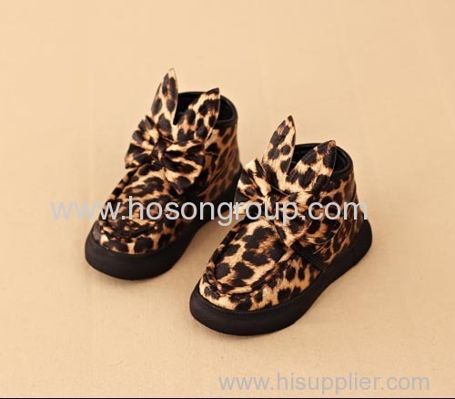 Leopard Print Kids Boots