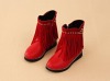 Children studded ankle boots with tassels