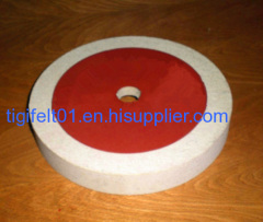 Felt polishing wheels with hard red paper