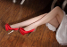 New fashion red high heel wedding dress shoes