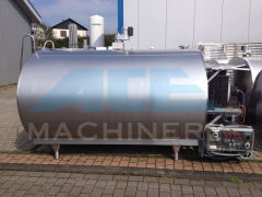 2000L Sanitary to 5000L (elliptical milk cooling tank) Horizontal Milk Cooling Tank