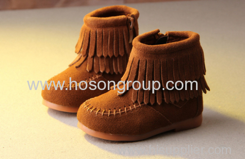 Warm Girls Boots With Tassels