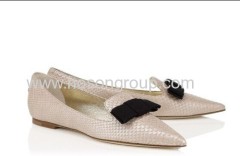 New style pointy toe bowtie flat shoes