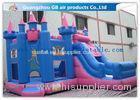 Lovely Indoor / Outdoor Princess Bounce House Inflatable With Slide For Little Kids