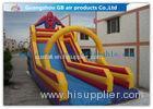 Red Inflatable Spiderman Bouncy Castle With Water Slide For Summer Party