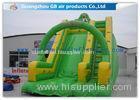 Kubus Theme Green Inflatable Dry Slide Trampoline Slide For Commercial Party