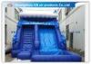 Blue Large Wet Inflatable Water Slide Into Pool For Water Amusement / Garden