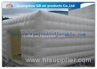 Double Stitching Whiten Inflatable Lawn Tent With Cube Bubble / Square Structure