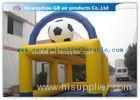 Yellow Inflatable Sports Games Football Goal Post For Soccer Shooting 8 * 4m