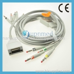 Fukuda Me 12 lead EKG cable banana plug end