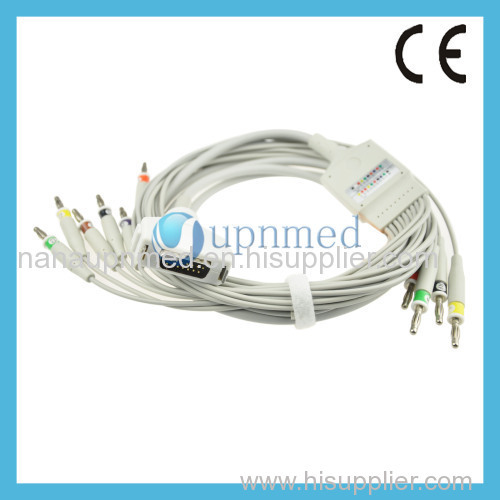 Fukuda Denshi patient monitor 10 lead ekg cable with lead wires