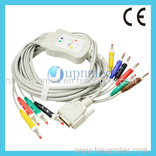 Nihon Kohden 10 lead EKG cable IEC 4.7K Ohm resistance