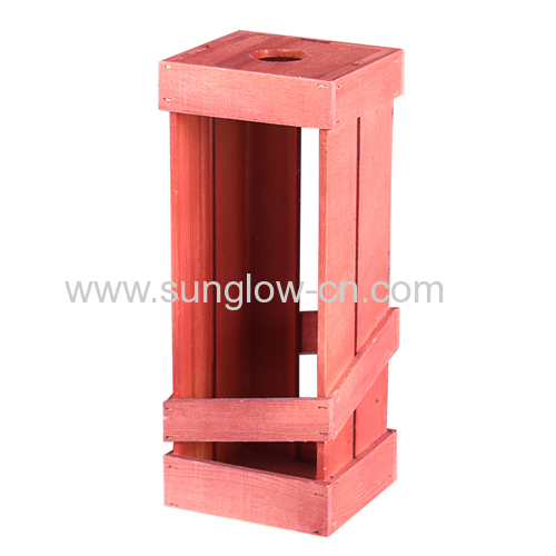 Pink Color Wine Wooden box with windows   HandMade Wine Wooden Box    Pink Wine Wooden Box    Wine Wooden Box with Holes