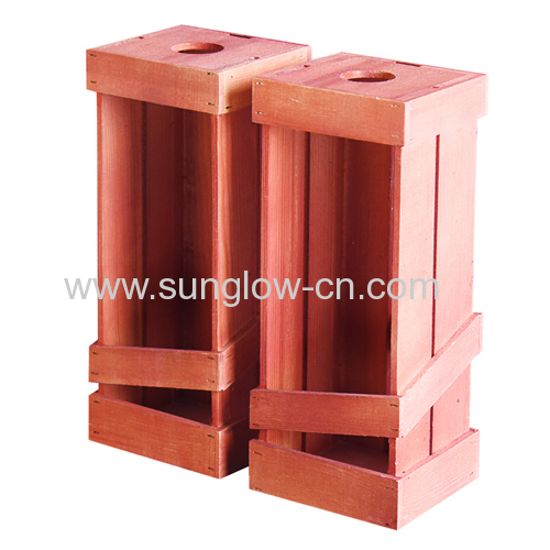 Pink Color Wine Wooden box with windows   HandMade Wine Wooden Box    Pink Wine Wooden Box    Wine Wooden Box with Holes