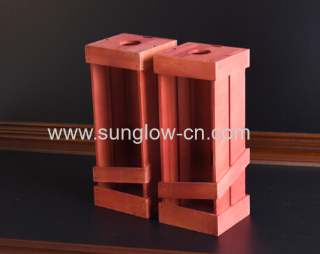 Pink Color Wine Wooden box with windows   HandMade Wine Wooden Box    Pink Wine Wooden Box    Wine Wooden Box with Holes