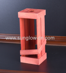 Pink Color Wine Wooden box with Windows