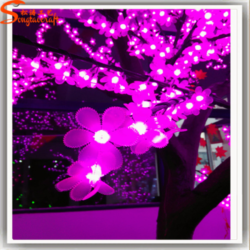 LED artificial cherry blossom tree with LED lights PU cherry flower TREES