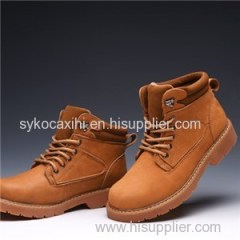 Rubber Sole Upper Leather Safety Shoes