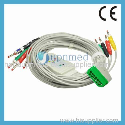 Nihon Kohden BJ-900P 10-lead ECG cable U205-14BI