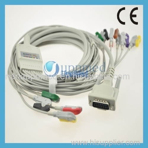 Bionet one piece 10 lead ekg cable clip plug end IEC U223-11CI