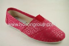 New fashion colorful casual pull on canvas flat shoes