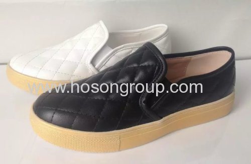 New style elastic band pull on flat casual shoes