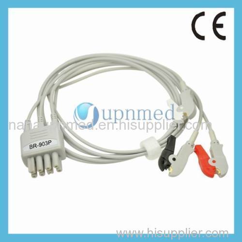 Nihon Kohden BR 903P ecg 3-lead wires U305-3F3CI