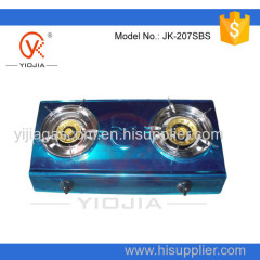 Two burner stainless steel gas stove
